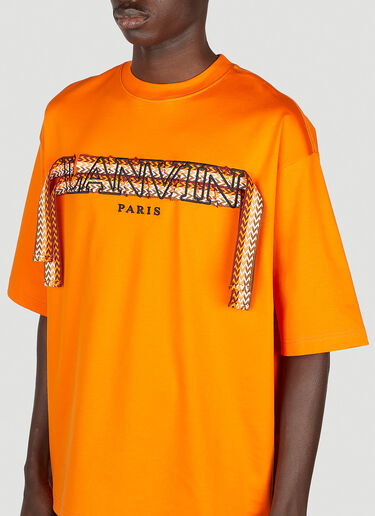 Lanvin Curb 饰带 T 恤 橙色 lnv0152009