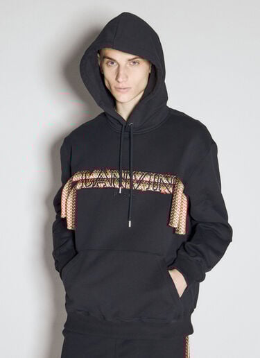 カーブレース フード付きスウェットシャツ ブラック Lanvin カーブレース フード付きスウェットシャツ ブラック ブラック lnv0155002