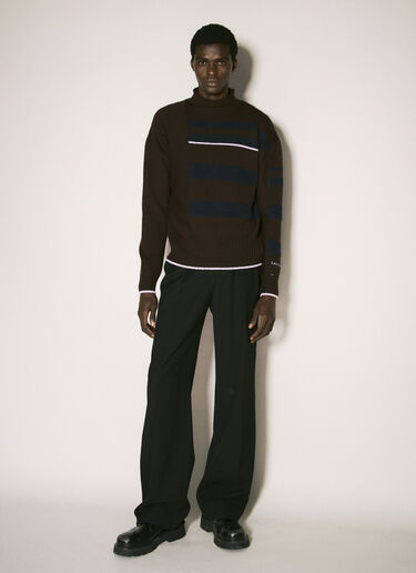 Lanvin 스트라이프 스웨터  브라운 lnv0157002