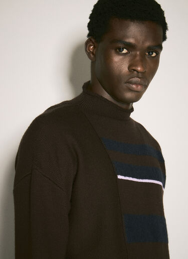 Lanvin 스트라이프 스웨터  브라운 lnv0157002