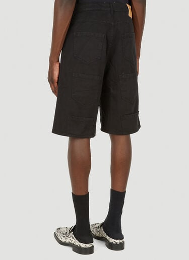 Logo Print Cargo Shorts Lourdes Logo Print Cargo Shorts Black lou0149001