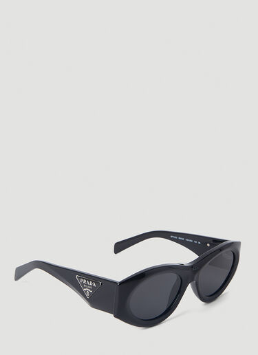 Geometric Round Frame Sunglasses Prada Geometric Round Frame Sunglasses Black lpr0251012