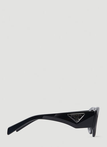 Geometric Round Frame Sunglasses Prada Geometric Round Frame Sunglasses Black lpr0251012