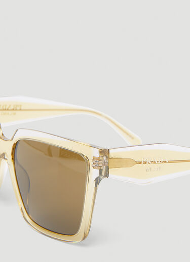 Oversize Frame Sunglasses Prada Oversize Frame Sunglasses Yellow lpr0253004
