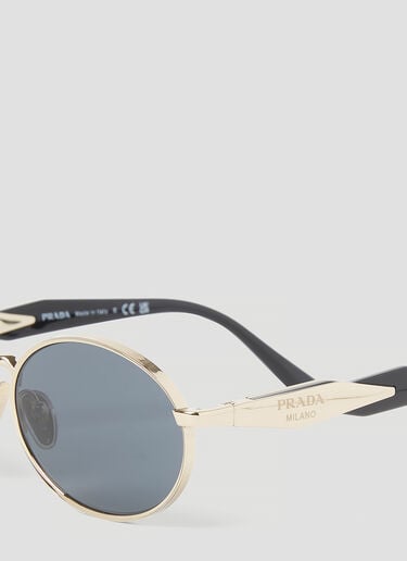 Oval Sunglasses Prada Oval Sunglasses Gold lpr0353005