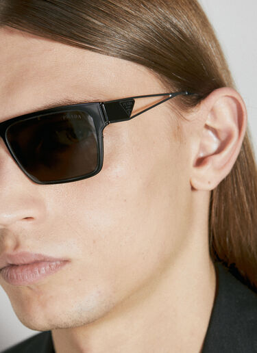 Prada 金属框太阳镜 黑色 lpr0353011