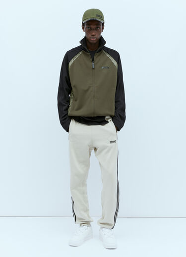 Moncler x adidas Originals 로고 아플리케 집업 카디건 올리브 mad0154008