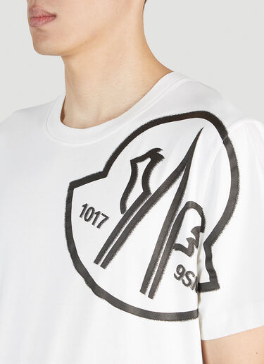 6 Moncler 1017 ALYX SM 로고 프린트 티셔츠 화이트 mal0351002