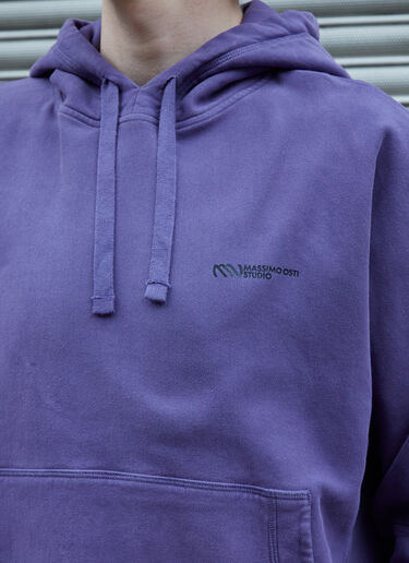 Logo Hooded Sweatshirt Massimo Osti Studio Logo Hooded Sweatshirt Purple mao0158035