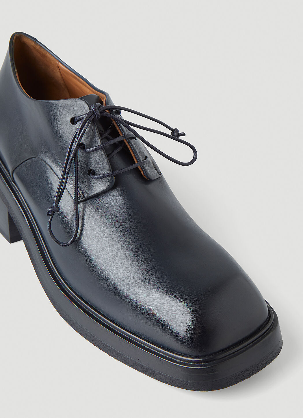 Marsèll Block Heel Derby Shoes in Black | LN-CC