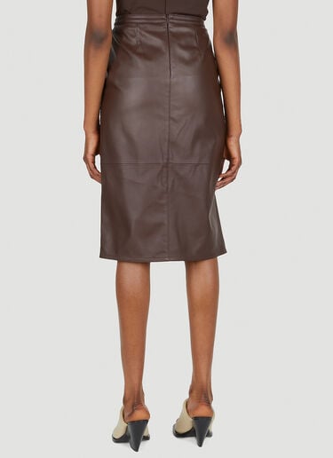 Max Mara 코르시카 가죽 스커트 브라운 max0249010