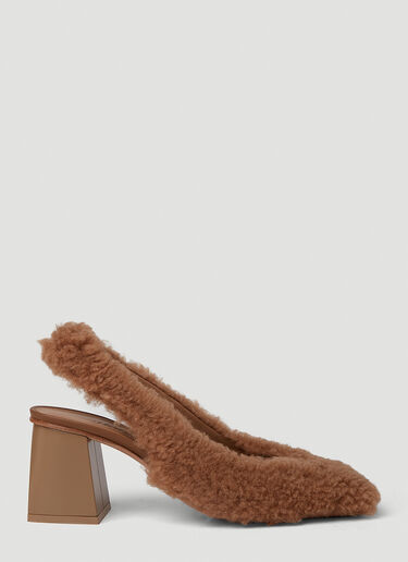 Max Mara 클라렉 테디 슬링백 힐 카멜 max0250048