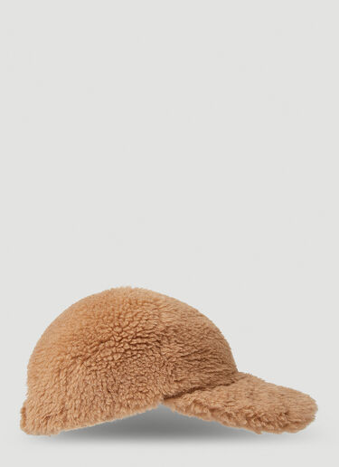 Max Mara Gimmy Fluffy Baseball Hat Camel max0250053