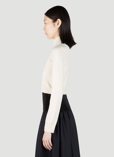 Balbo High Neck Knit Top Max Mara Balbo High Neck Knit Top White max0251013