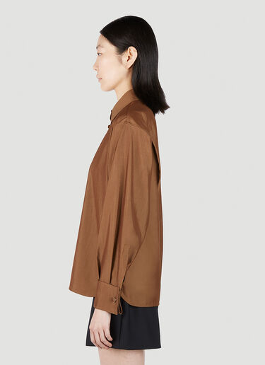 Max Mara 주아이 버튼 다운 셔츠 브라운 max0251022