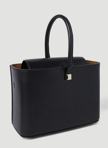 천공된 로고 쇼핑 핸드백 Max Mara 천공된 로고 쇼핑 핸드백 블랙 max0251029