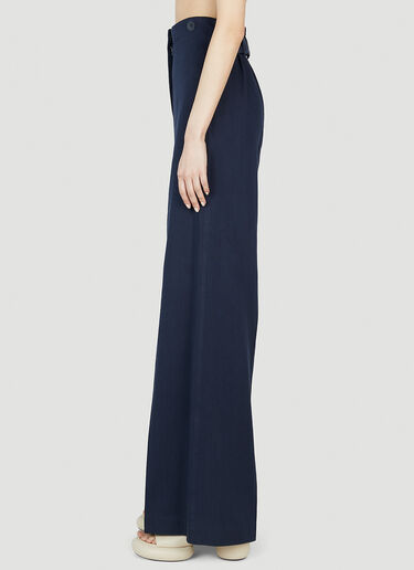 올리오 와이드 레그 팬츠 Max Mara 올리오 와이드 레그 팬츠 네이비 max0252054