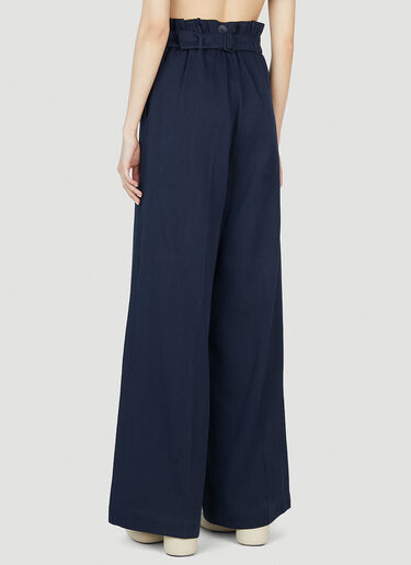 올리오 와이드 레그 팬츠 Max Mara 올리오 와이드 레그 팬츠 네이비 max0252054