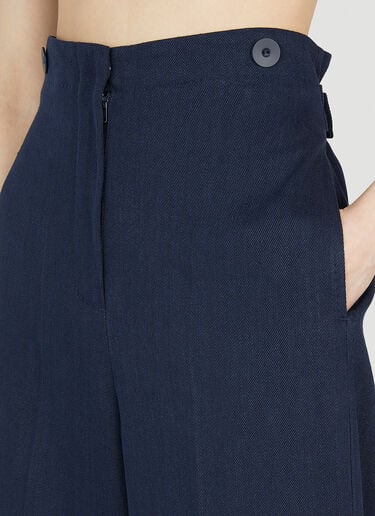 올리오 와이드 레그 팬츠 Max Mara 올리오 와이드 레그 팬츠 네이비 max0252054