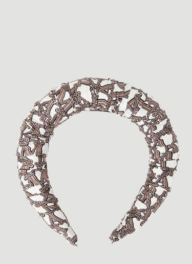 Logo Print Headband Max Mara Logo Print Headband White max0252077