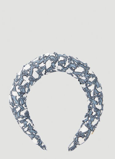Logo Print Headband Max Mara Logo Print Headband White max0252078
