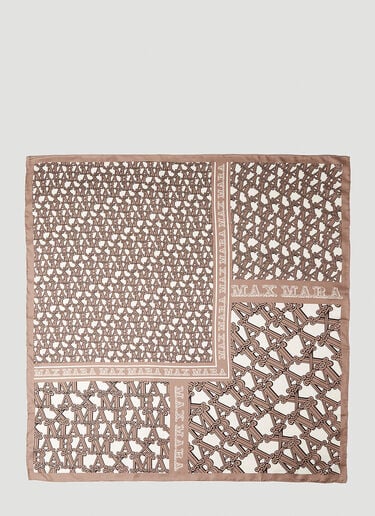 Logo Print Scarf Max Mara Logo Print Scarf Brown max0252081