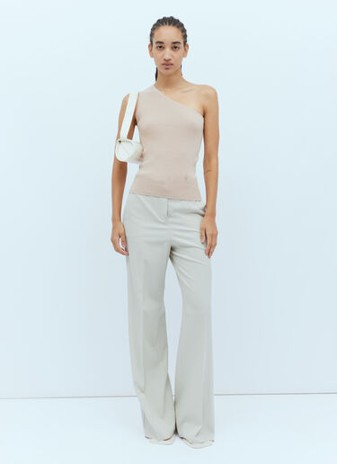 Max Mara 원-숄더 니트 탑 핑크 max0254069