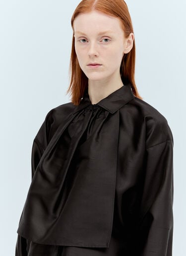 Shantung Silk And Cotton Shirt Max Mara Shantung Silk And Cotton Shirt Black max0255004
