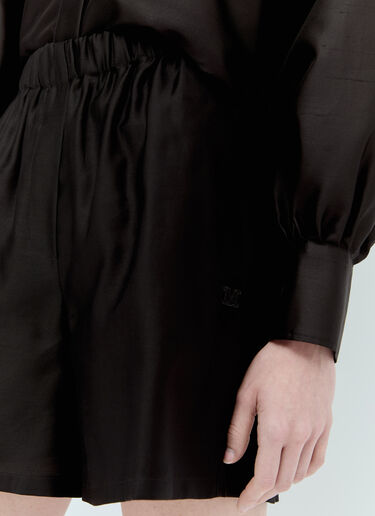 Max Mara 모노그램 자수 쇼츠  블랙 max0255005