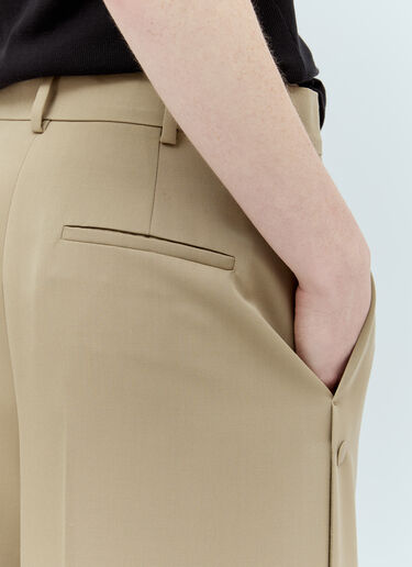 Max Mara 울 & 모헤어 와이드 레그 팬츠 베이지 max0255023