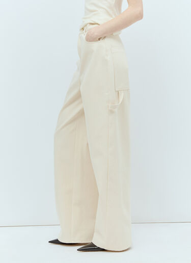 와이드 레그 진 Max Mara 와이드 레그 진 크림 max0255024