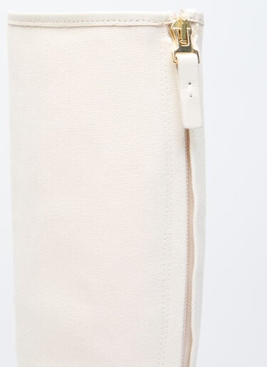캔버스 레이스업 부츠 Max Mara 캔버스 레이스업 부츠 화이트 max0255037