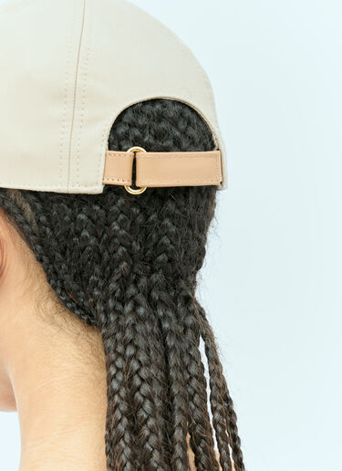 Logo Embroidery Baseball Cap Max Mara Logo Embroidery Baseball Cap Beige max0255041
