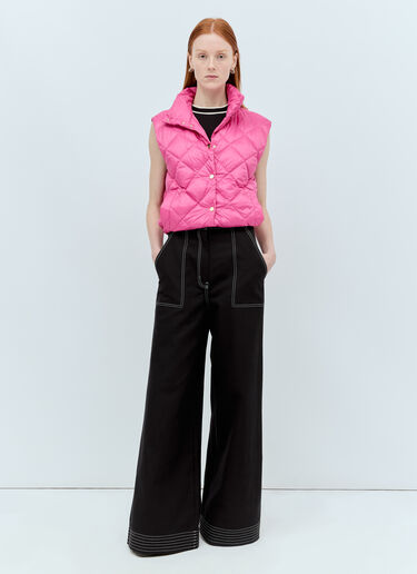 Water-Resistant Canvas Gilet Max Mara Water-Resistant Canvas Gilet Pink max0255052