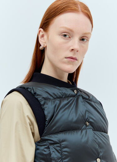 Max Mara 크롭 다운 베스트 네이비 max0255053