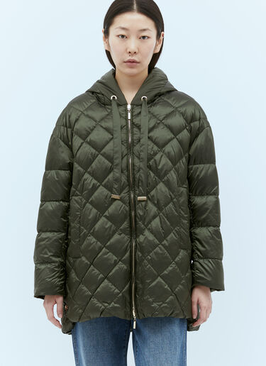 리버시블 퀼팅 마감 후드 재킷 Max Mara 리버시블 퀼팅 마감 후드 재킷 그린 max0255060