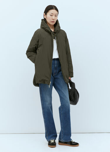 리버시블 퀼팅 마감 후드 재킷 Max Mara 리버시블 퀼팅 마감 후드 재킷 그린 max0255060