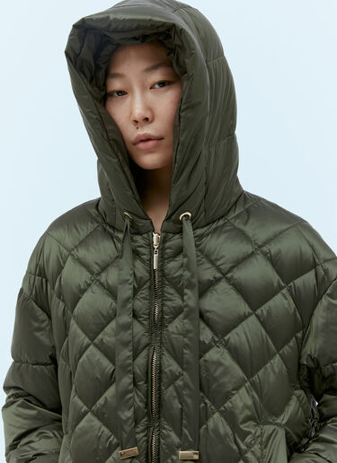 리버시블 퀼팅 마감 후드 재킷 Max Mara 리버시블 퀼팅 마감 후드 재킷 그린 max0255060