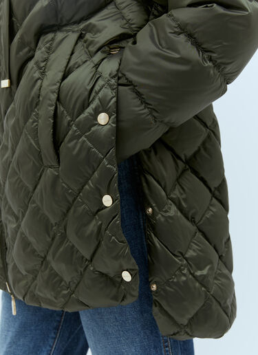 리버시블 퀼팅 마감 후드 재킷 Max Mara 리버시블 퀼팅 마감 후드 재킷 그린 max0255060