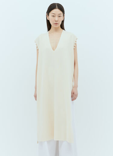 Max Mara 니트 미디 원피스  크림 max0256007