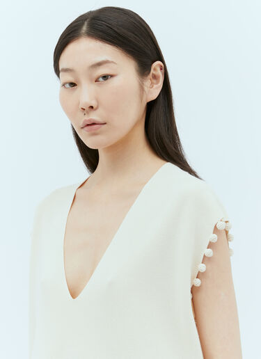 Max Mara 니트 미디 원피스  크림 max0256007