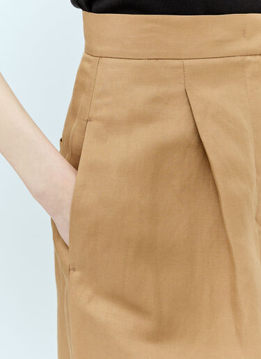 Max Mara 리넨 & 실크 팬츠 카멜 max0256019