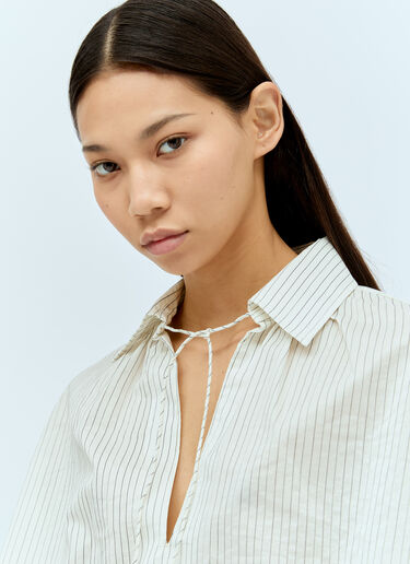 Max Mara Cotton And Silk Shirt White max0256024