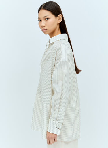 Max Mara Cotton And Silk Shirt White max0256024