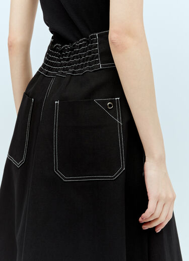 Max Mara 캔버스 플레어 스커트 블랙 max0256028