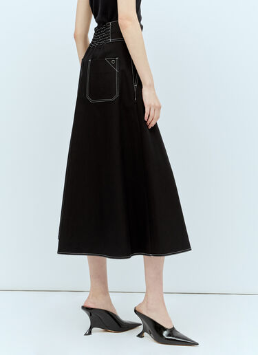 캔버스 플레어 스커트 Max Mara 캔버스 플레어 스커트 블랙 max0256028