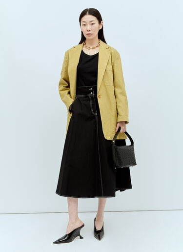 Max Mara 캔버스 플레어 스커트 블랙 max0256028