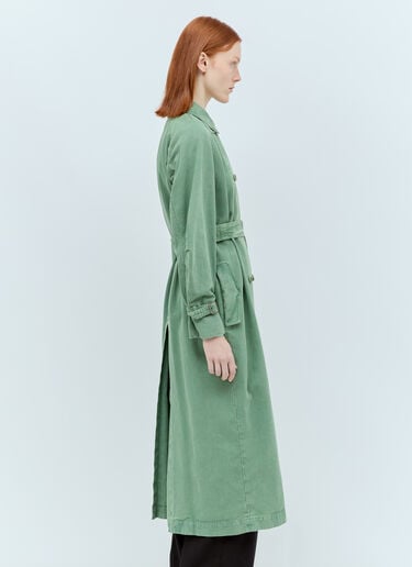 Max Mara 캔버스 오버사이즈 트렌치 코트 그린 max0256054