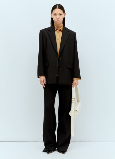 Max Mara 실크 오간자 셔츠  브라운 max0256055