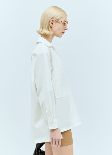 오버사이즈 포플린 셔츠 Max Mara 오버사이즈 포플린 셔츠 화이트 max0256062